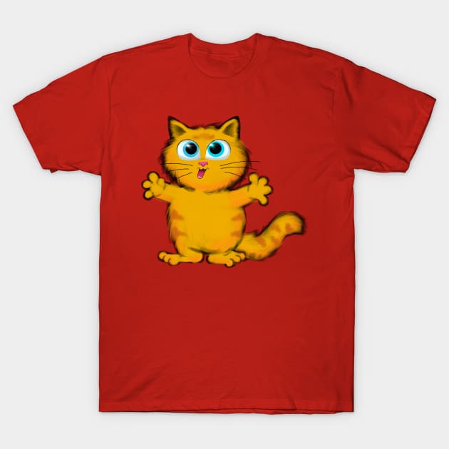 Orange Kitten T-Shirt by wolfmanjaq